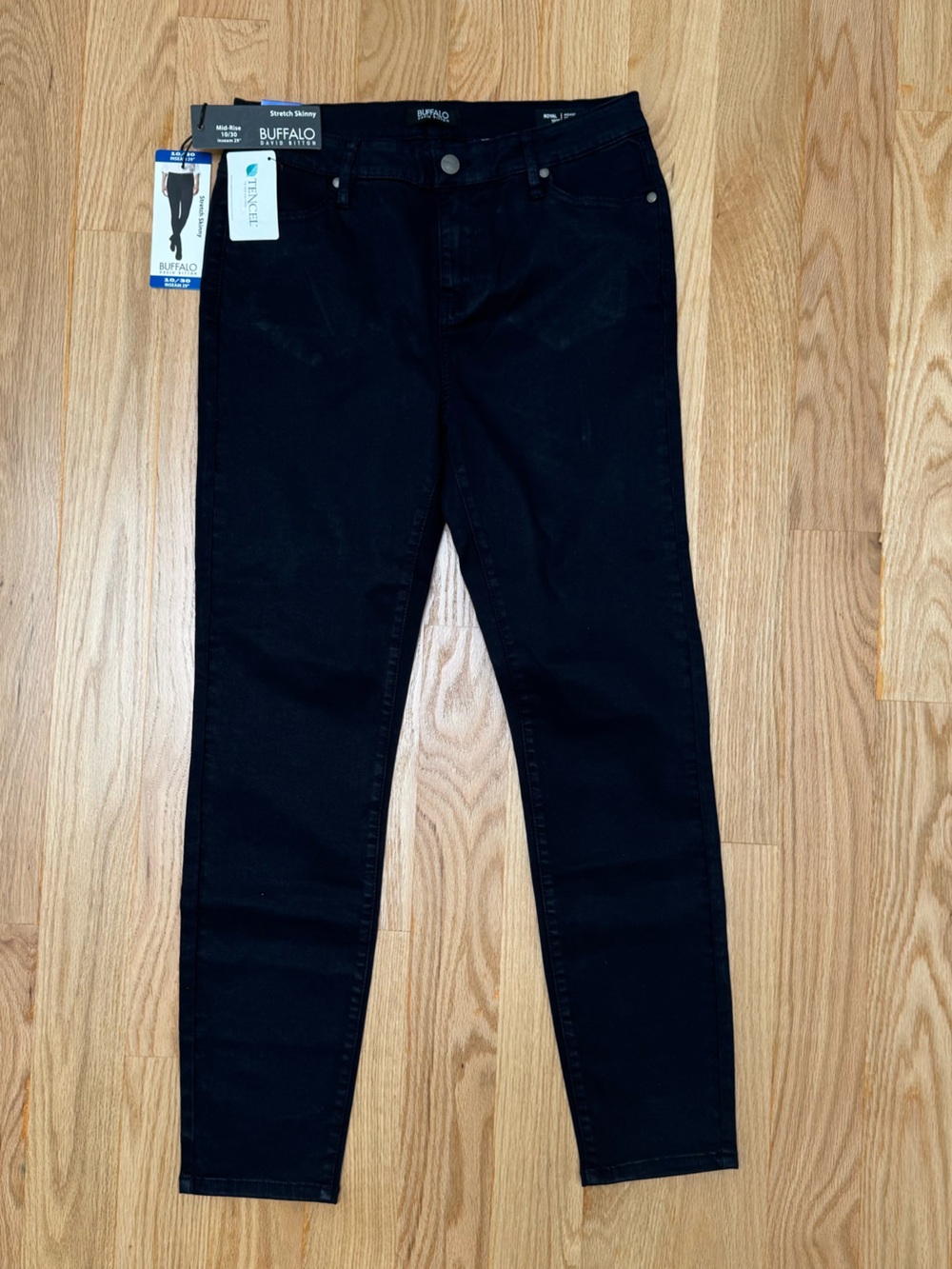 Buffalo David Bitton Black Mid-Rise Skinny Jeans